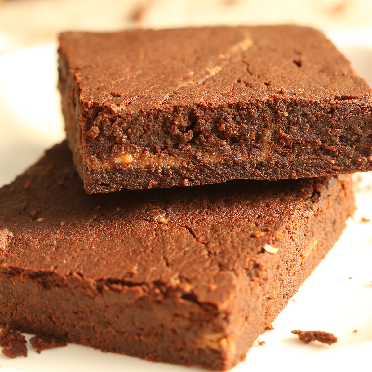 Eggless Hazelnut Laminated Brownie