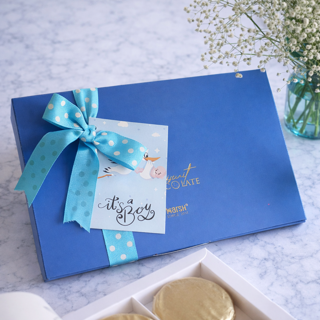Biscuit Chocolates Box of 6 - New Born Announcement