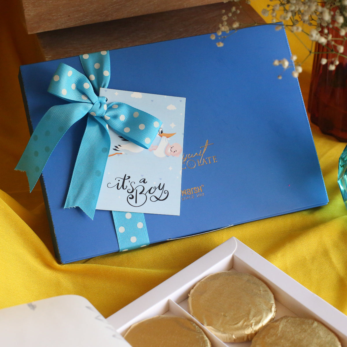 Box of 6 Biscuit Chocolates - New Born Announcement-2
