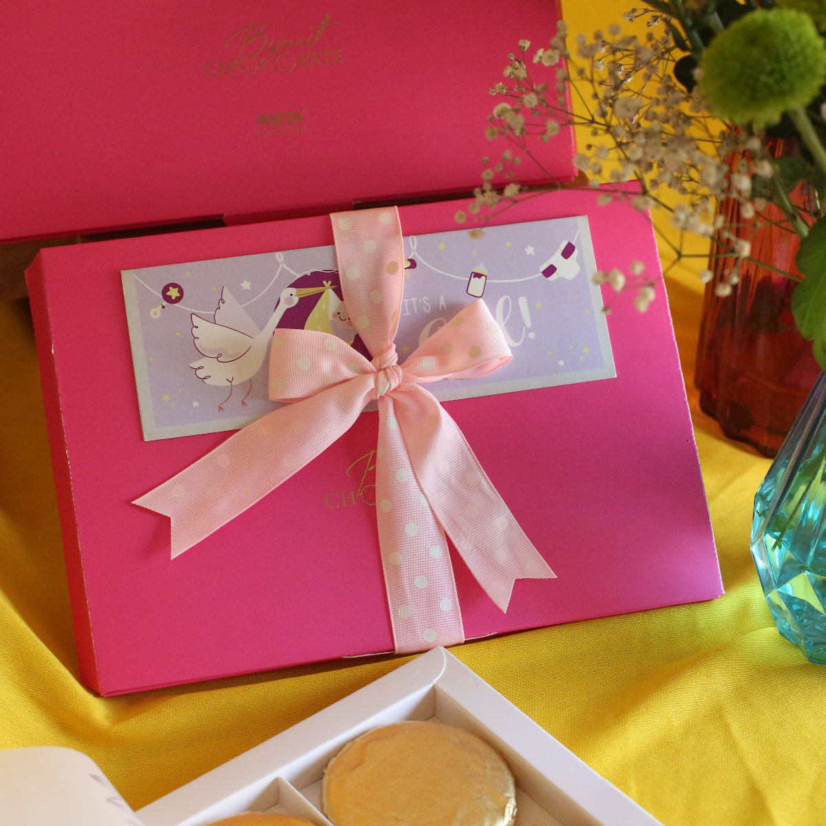 Box of 6 Biscuit Chocolates - New Born Announcement-4