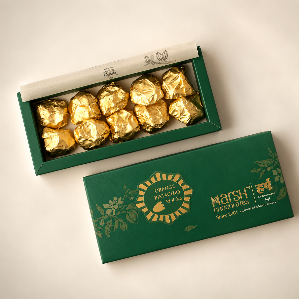 Orange Pistachio Rocks - Box of 10