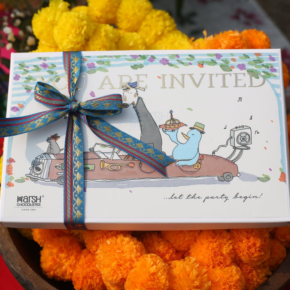 Illustrated Wedding Invite - Almond Rocks (20pcs)-1