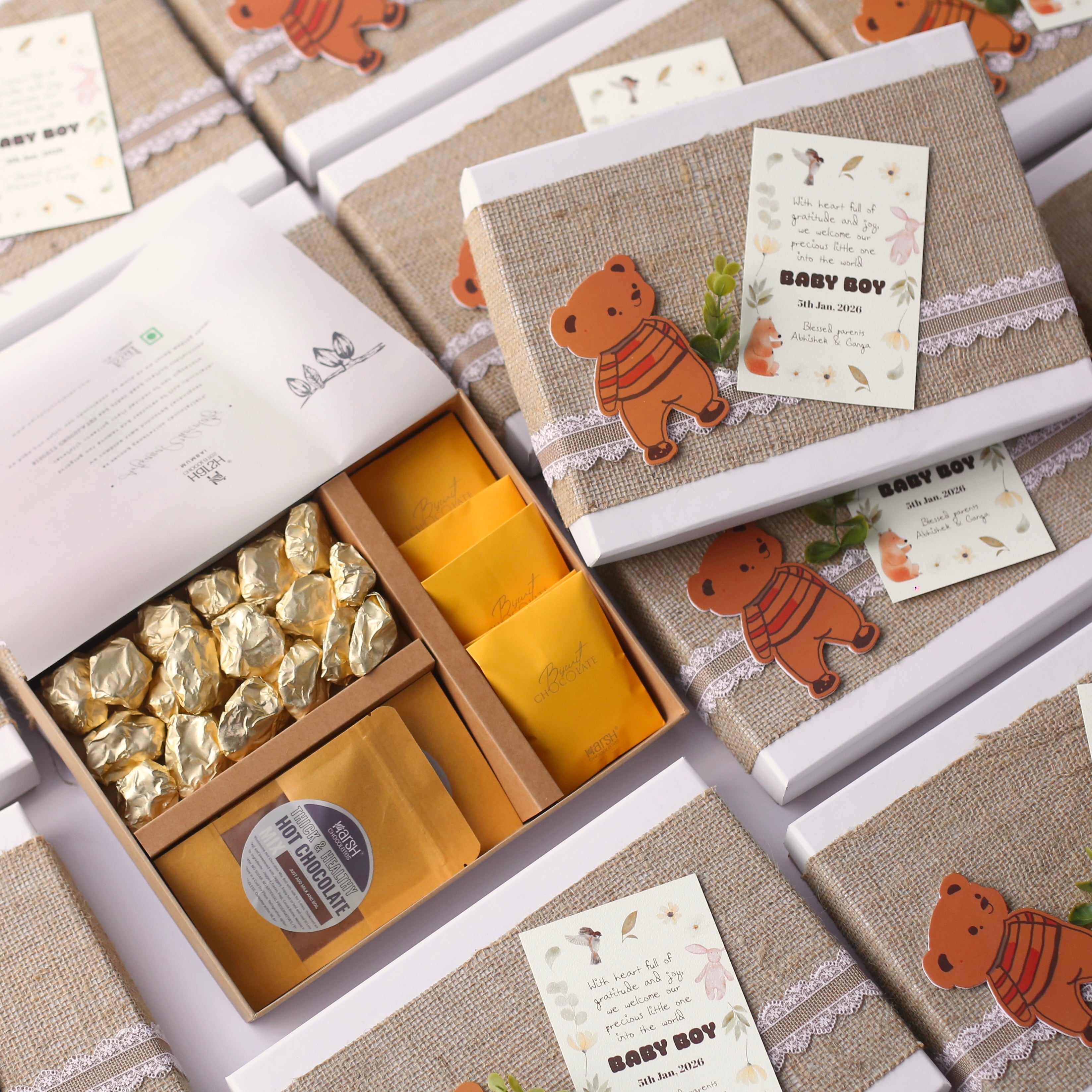 New Born Hampers - Jute Box Hamper