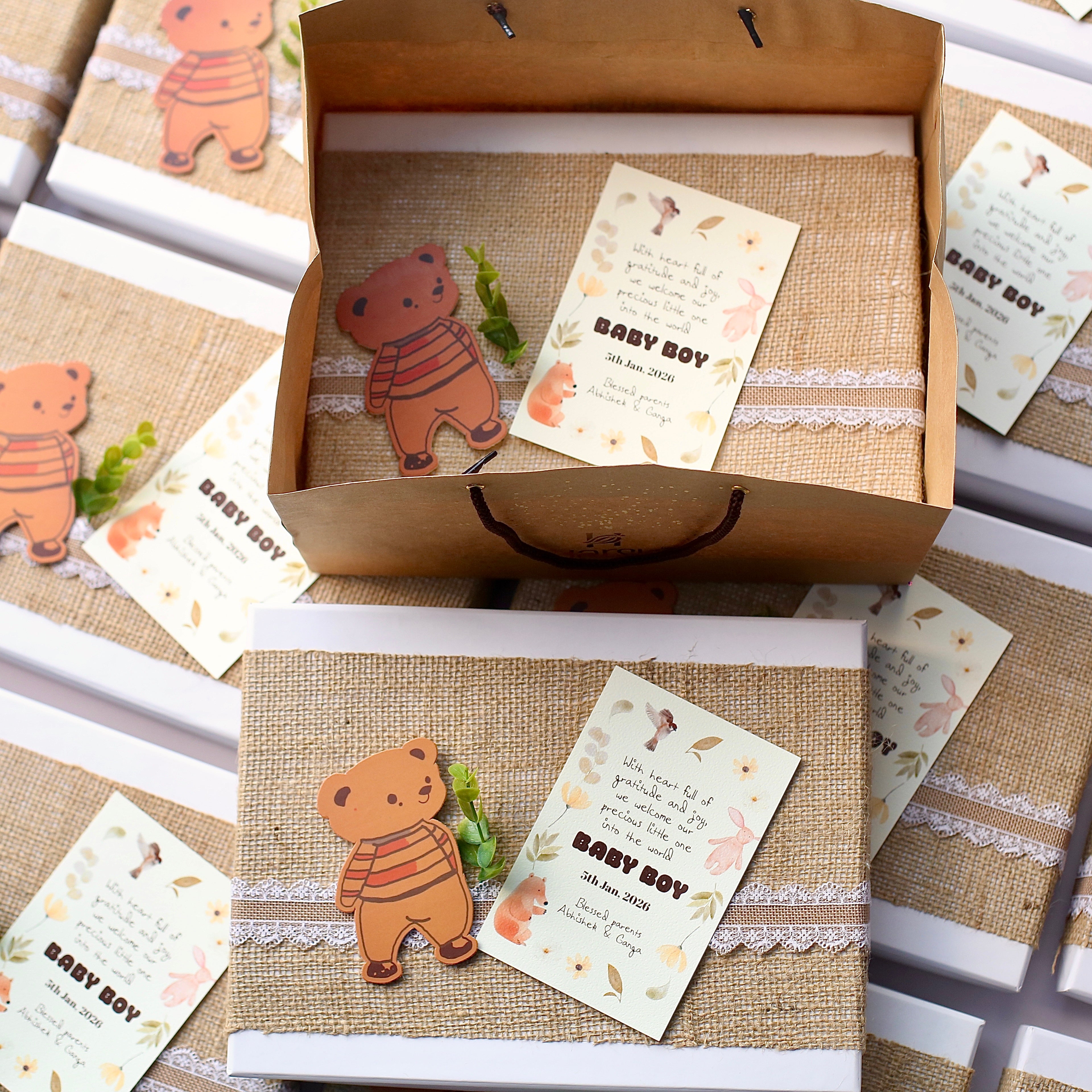 New Born Hampers - Jute Box Hamper