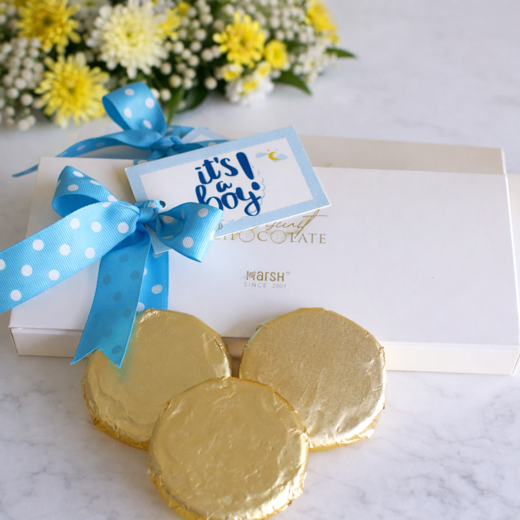 New Born Announcement - Biscuit Chocolates Box of 3