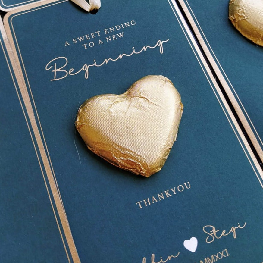Chocolate Heart Cards - Wedding Favors-1