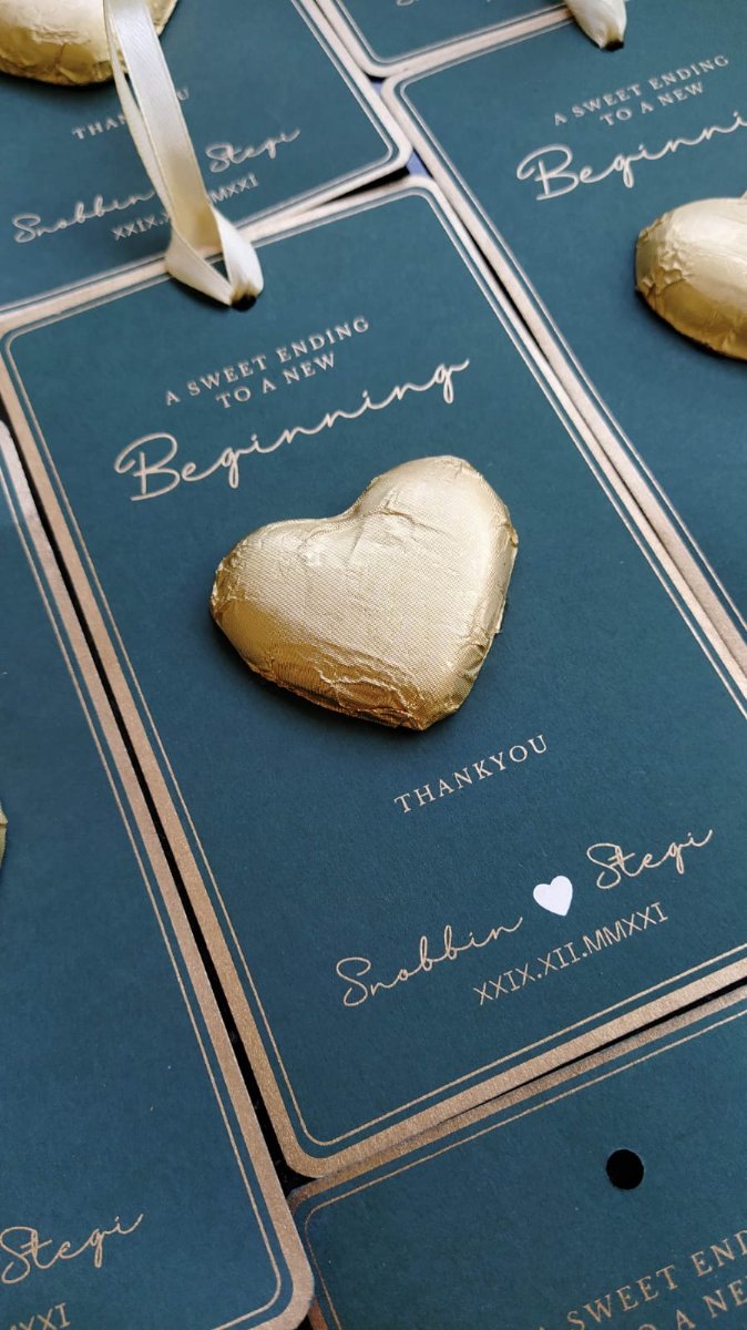 Chocolate Heart Cards - Wedding Favors-3