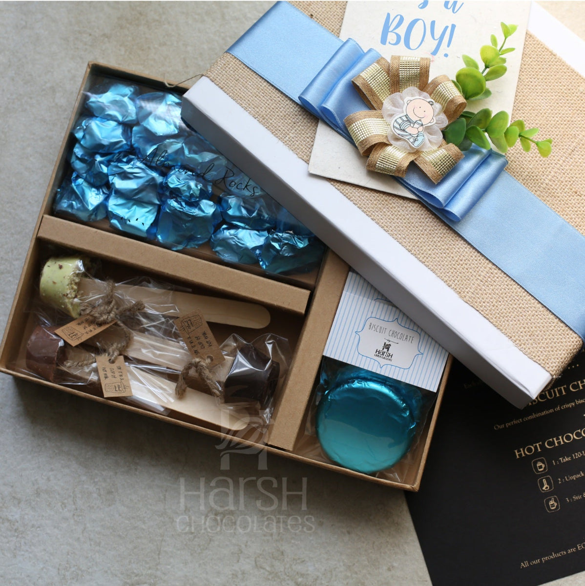 New Born Hampers - Jute Box Hamper-3