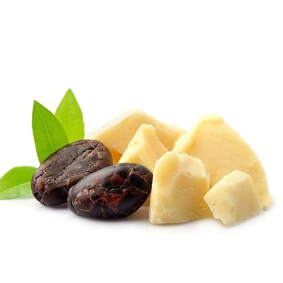 Cacao butter (also referred to as cocoa butter), is the edible fat that’s extracted from cocoa beans. In fact, around 55% of the bean’s weight is from the cacao butter.