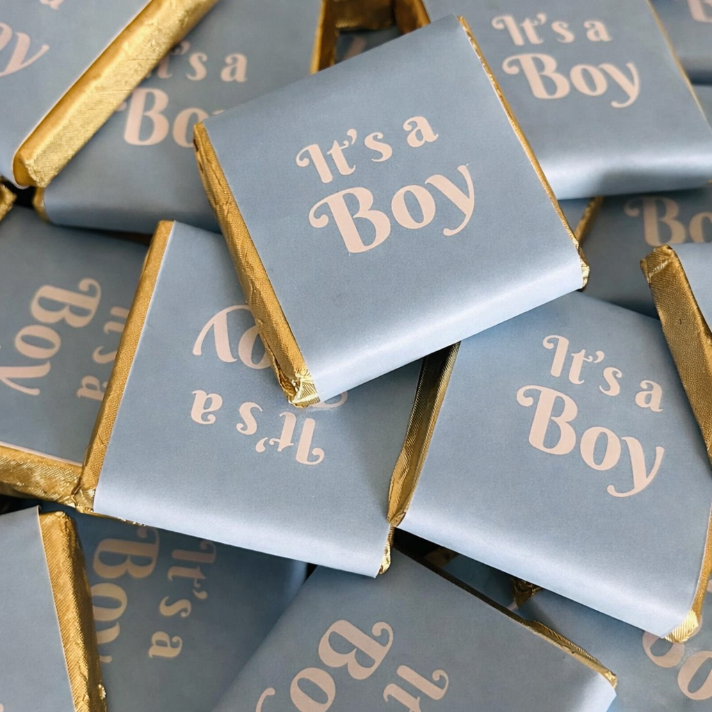 Customised Assorted Squares - New Born Announcement