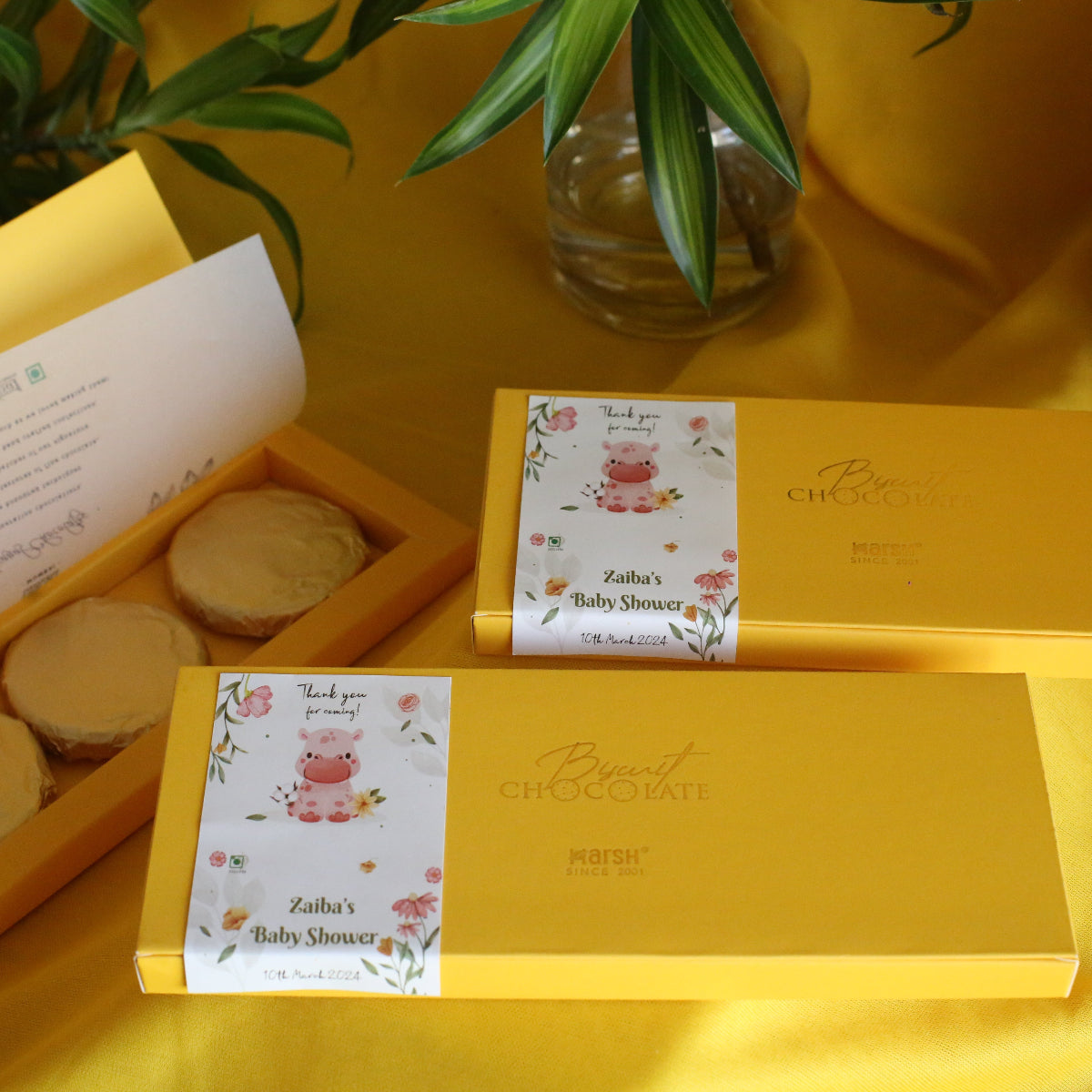 Box of 3 Biscuit Chocolates - New Born Announcement-1