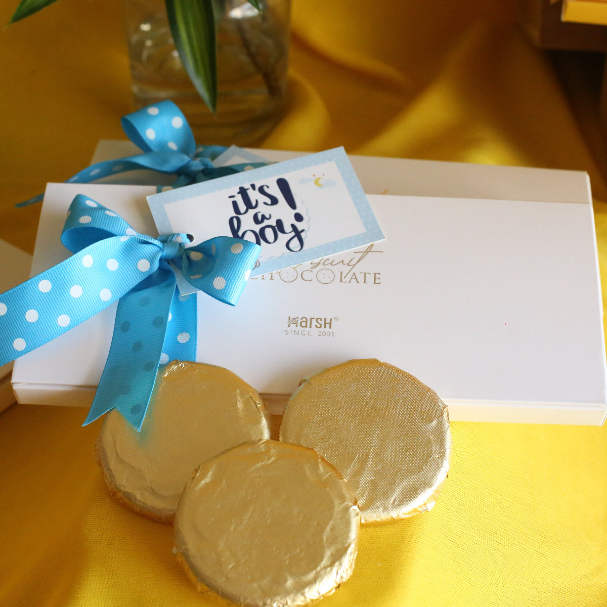 Box of 3 Biscuit Chocolates - New Born Announcement-2