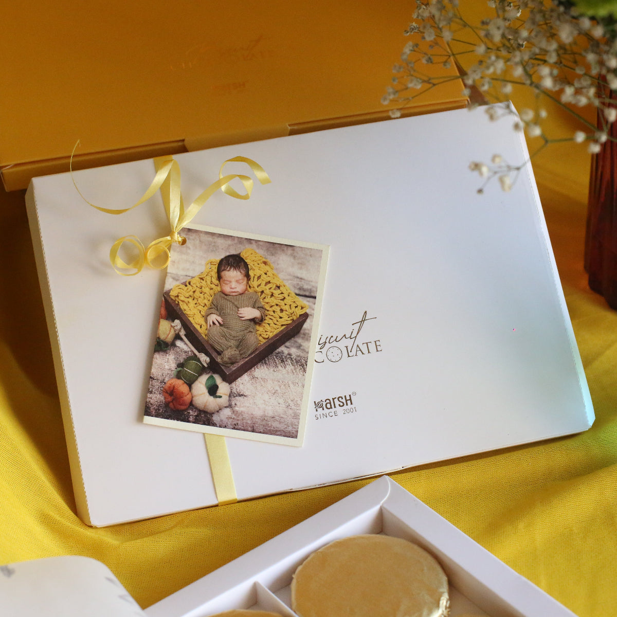 Box of 6 Biscuit Chocolates - New Born Announcement-3