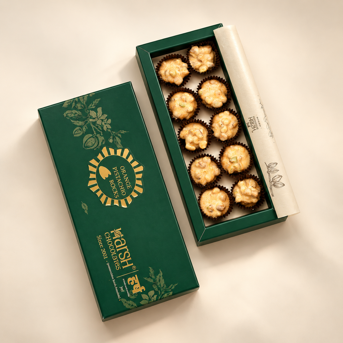 Orange Pistachio Rocks - Box of 10