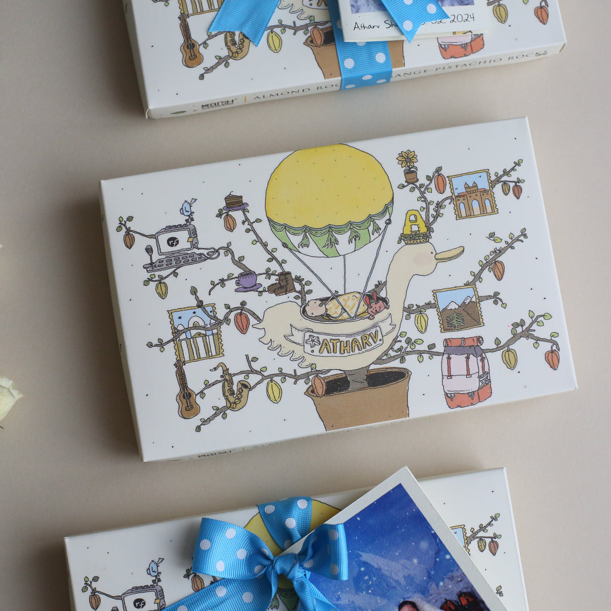 Illustrated New Born Annoucement - Almond Rocks (20pcs)-2