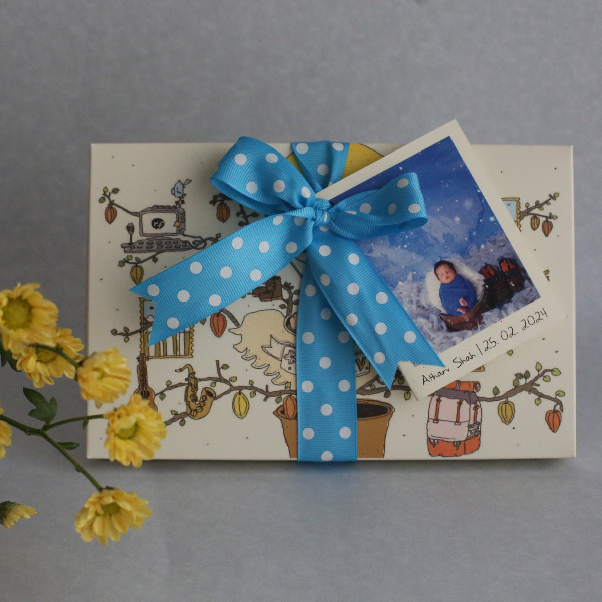 Illustrated New Born Annoucement - Almond Rocks (20pcs)-2