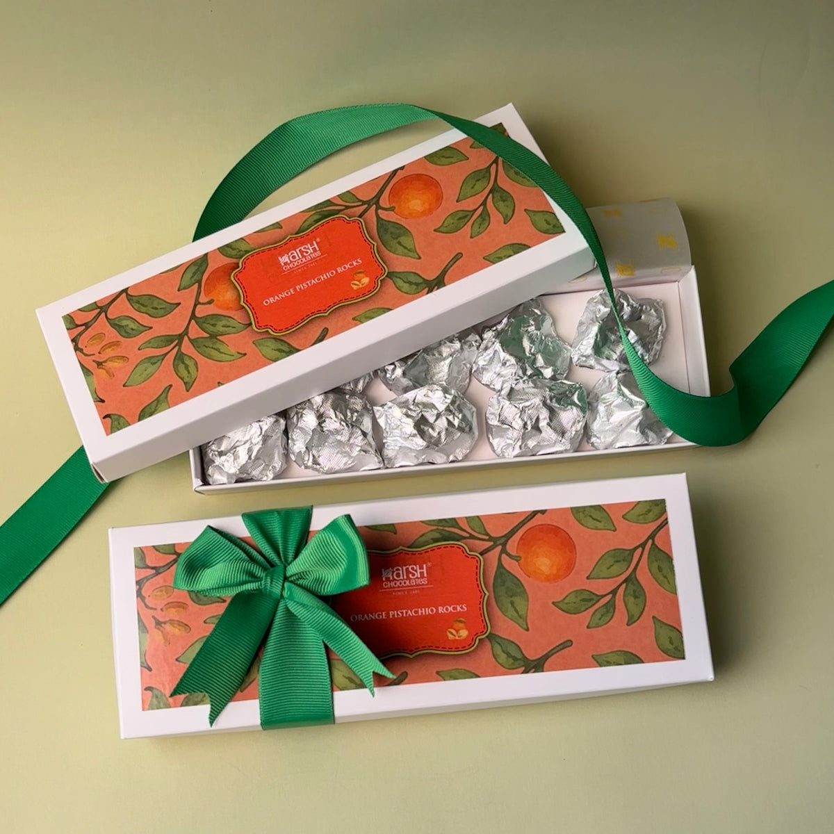 Orange Pistachio Rocks Box of 10