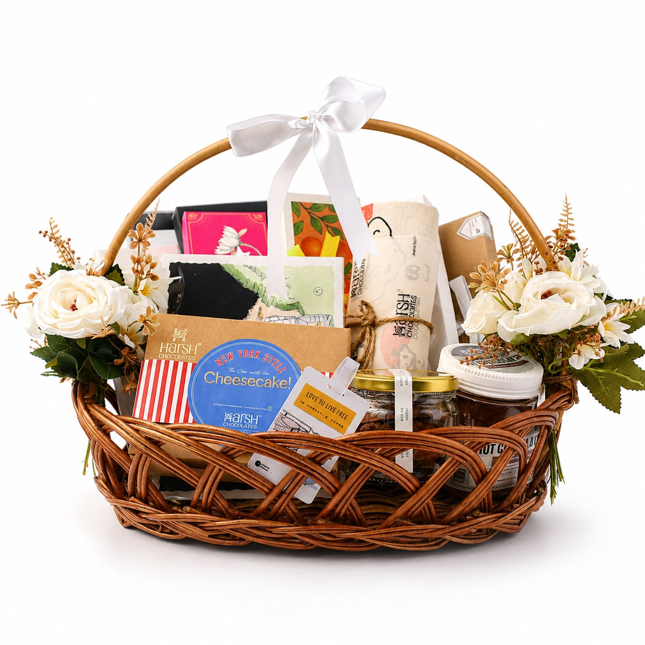 Luxury Rakhi Gift Hamper Basket with Chocolates | Harsh Chocolates