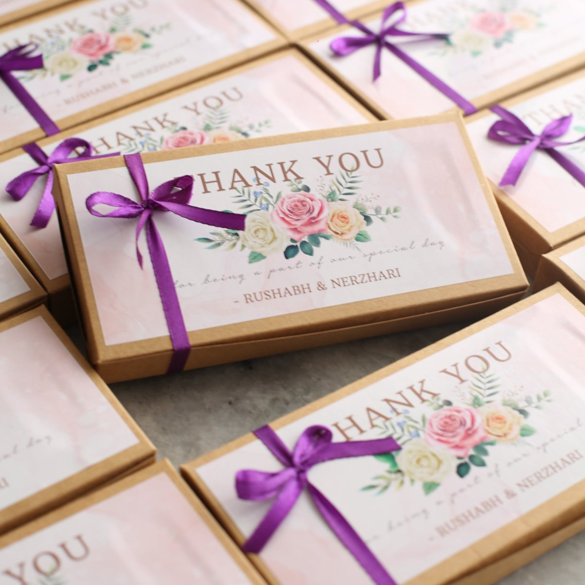 Customised 'Thank You' Boxes - Wedding Favors-1