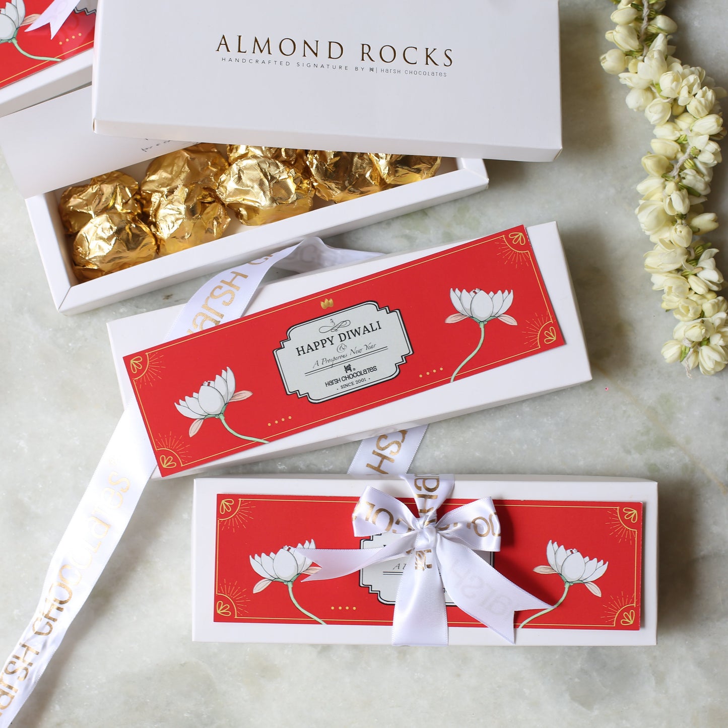 Customised Almond Rocks Boxes - Wedding Invite