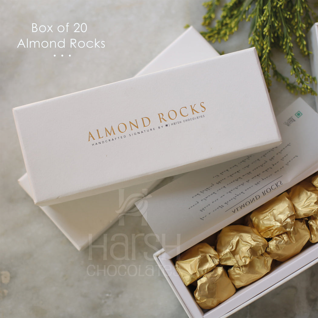 classic almond rocks packed in premium and sustainable boxes ideal for gifting